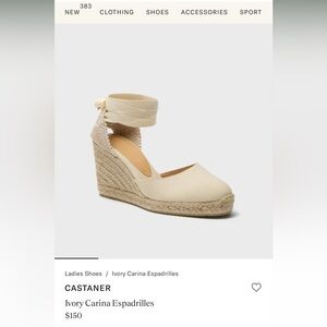 Ivory Espadrilles for Women // never worn